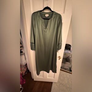 Green Jamie Long Sleeve Dress